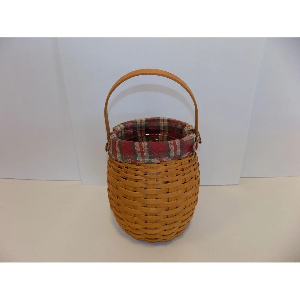 October Fields Basket w/ Protector, Liner & Charm Longaberger